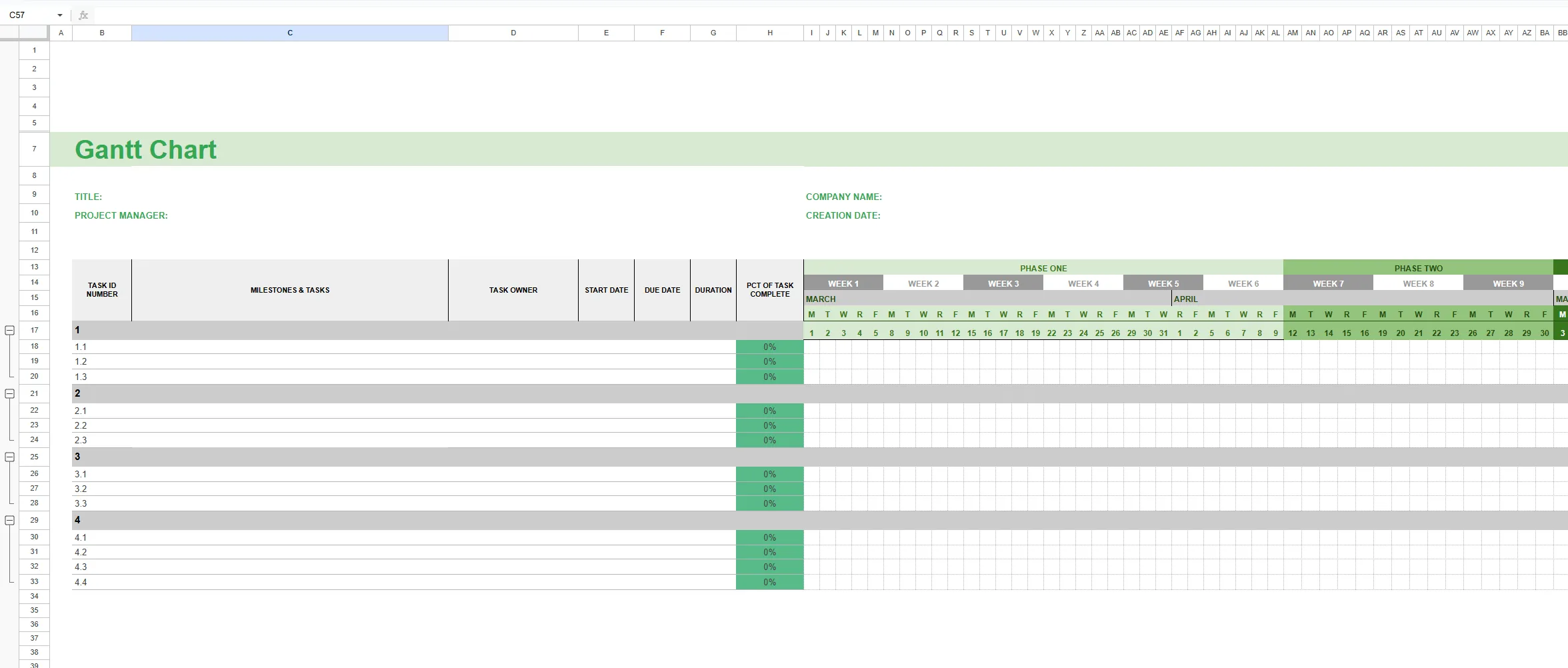 gantt chart